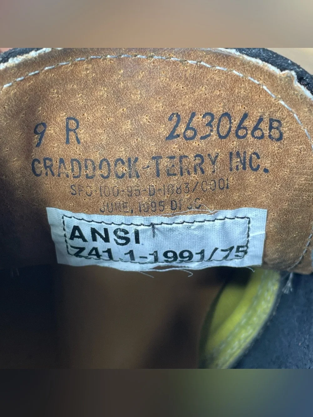 Vintage Craddock-Terry Mens 9R Steel Toe Chukka Boots Military Work 1995 ANSI